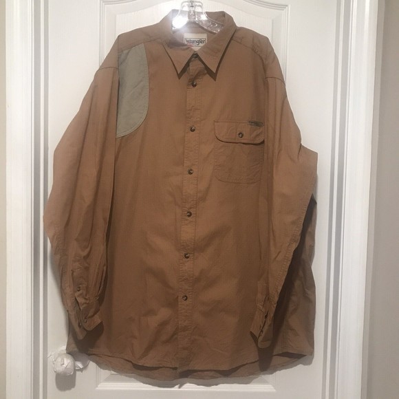 Wrangler Pro Gear Shooting Shirt Long Sleeve Button Up Hunting‎ Top 2XT - Picture 1 of 9